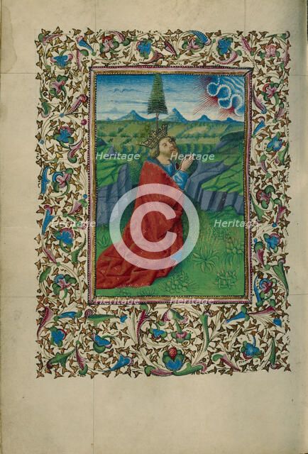 David in Prayer; Book of Hours, about 1460. Creator: Unknown.