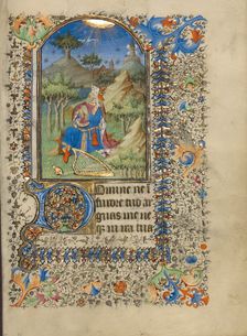 David in Prayer; Book of Hours, about 1420-1430. Creator: Master of the Harvard Hannibal