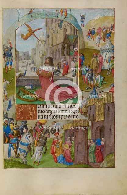 David in Prayer; Spinola Hours, about 1510-1520. Creator: Master of the Lubeck Bible.