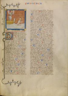 David in the Water, about 1360-1370. Creator: Master of Jean de Mandeville