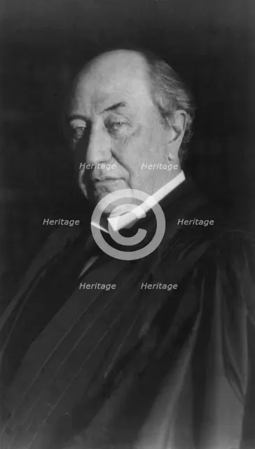 David Josiah Brewer, Associate Justice, Supreme Court, half-length portrait, facing left, c1906. Creator: Frances Benjamin Johnston.