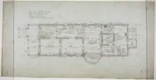 David Lewinsohn House, Chicago, Illinois, First Floor Plan, 1898. Creator: Frederick Louis Foltz