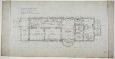 David Lewinsohn House, Chicago, Illinois, First Floor Plan, 1898. Creator: Frederick Louis Foltz