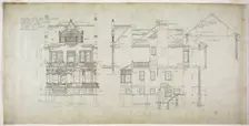 David Lewinsohn House, Chicago, Illinois, North and South Elevations, 1898. Creator: Frederick Louis Foltz