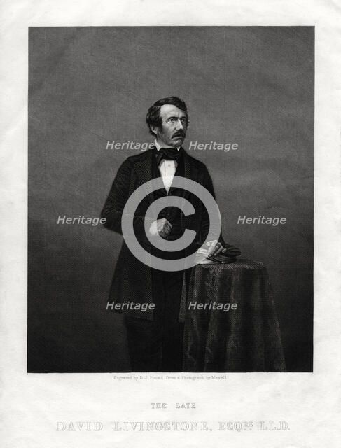 David Livingstone, Scottish missionary and African explorer, 1880. Artist: DJ Pound