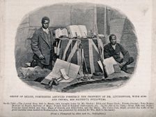 David Livingtone's followers, Susi and Chuma, pictured with his former possessions, 1873. Creator: Unknown