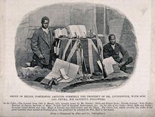 David Livingtone's followers, Susi and Chuma, pictured with his former possessions, 1873. Creator: Unknown