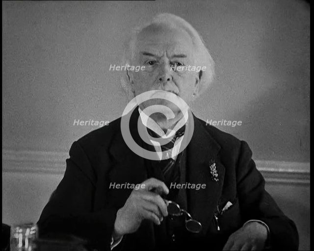 David Lloyd George Talking Directly to the Camera, 1930s. Creators: British Pathe Ltd, David Lloyd George.