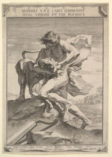 David Strangling the Lion, 1631. Creator: Claude Mellan