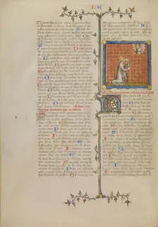 David Pointing to His Eye, about 1360-1370. Creator: Master of Jean de Mandeville