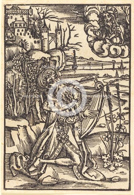David Playing the Harp, c. 1500. Creator: Unknown.