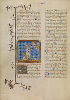 David Playing Bells, about 1360-1370. Creator: Master of Jean de Mandeville