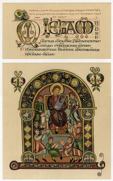 David playing his lyre, 725-750 AD