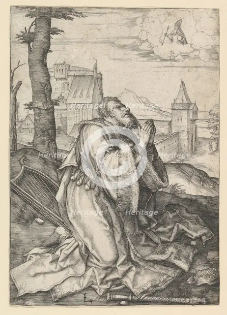 David Praying, ca. 1507. Creator: Lucas van Leyden.