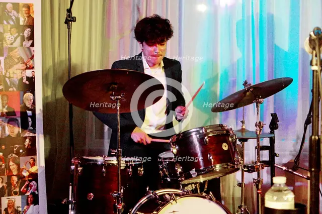 David Puime, Joan Fort Trio plus Vincent Herring, Watermill Jazz Club, Dorking, Surrey, 20 May 2025. Creator: Brian O'Connor.