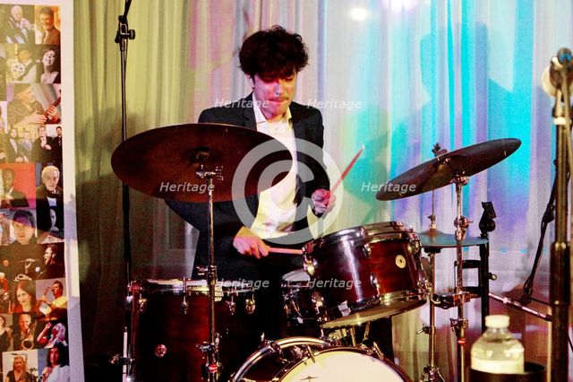 David Puime, Joan Fort Trio plus Vincent Herring, Watermill Jazz Club, Dorking, Surrey, 20 May 2025. Creator: Brian O'Connor.