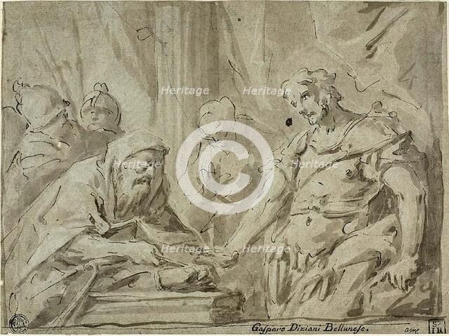 David Receiving the Hallowed Bread from Alchimelek, 1725/34. Creator: Gaspare Diziani.