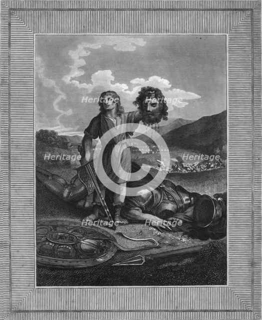 David's victory over Goliath, (early 19th century). Creator: Warren.
