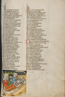 David's Death; Weltchronik, about 1400-1410. Creator: Unknown