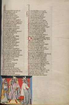 David's Penance after the Census; Weltchronik, about 1400-1410. Creator: Unknown