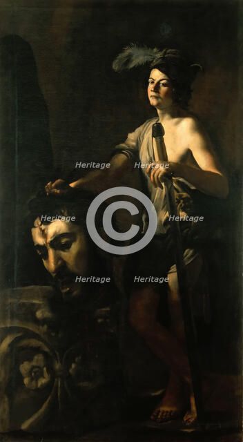 David with the head of Goliath, 1612. Creator: Caracciolo, Giovanni Battista (1578-1635).