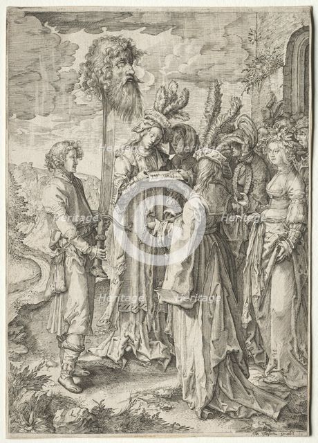 David with the Head of Goliath, 1620s-1630s. Creator: Pieter Serwouters (Flemish, 1586-1657).