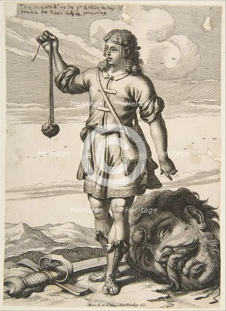 David with the Head of Goliath, 1651. Creator: Abraham Bosse.