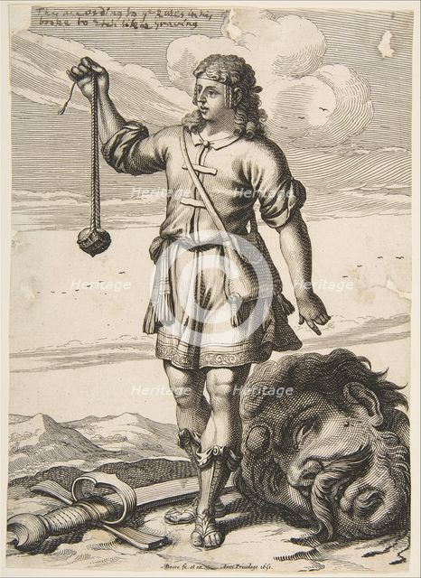 David with the Head of Goliath, 1651. Creator: Abraham Bosse.