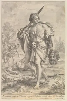 David with the Head of Goliath, 1680-1743. Creator: Robert van Audenaerde