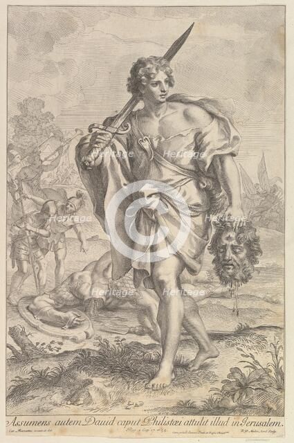 David with the Head of Goliath, 1680-1743. Creator: Robert van Audenaerde.