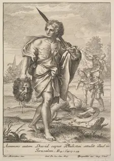 David with the Head of Goliath, 1705-62. Creator: Johann Georg Bergmuller