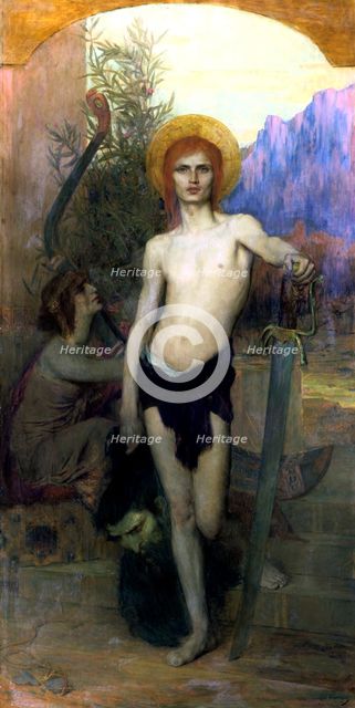 'David with the head of Goliath', 1894. Artist: Georges-Auguste-Elie Lavergne