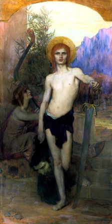 David with the head of Goliath 1894. Artist: Georges-Auguste-Elie Lavergne