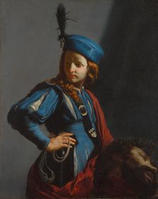 David with the Head of Goliath, about 1645-1650. Creator: Guido Cagnacci