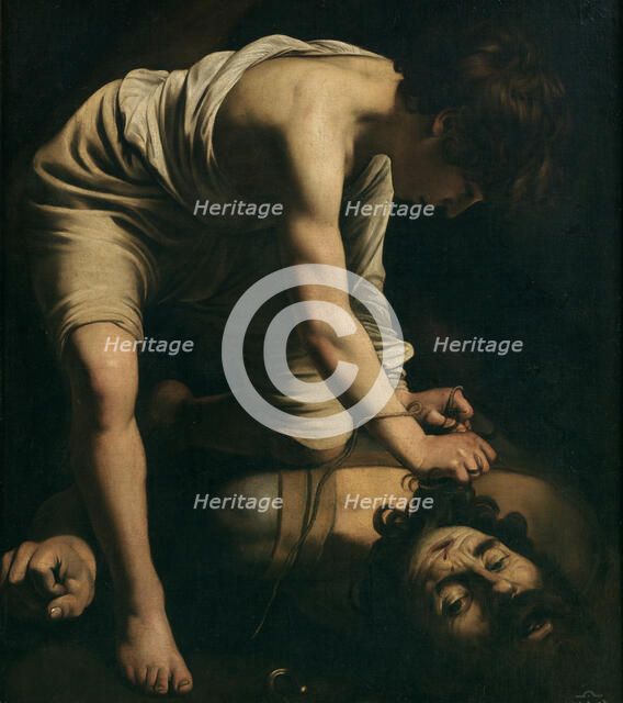 David with the Head of Goliath. Artist: Caravaggio, Michelangelo (1571-1610)