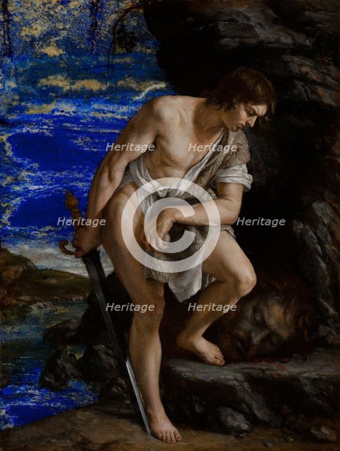 David with the Head of Goliath. Artist: Gentileschi, Orazio (1563-1638)