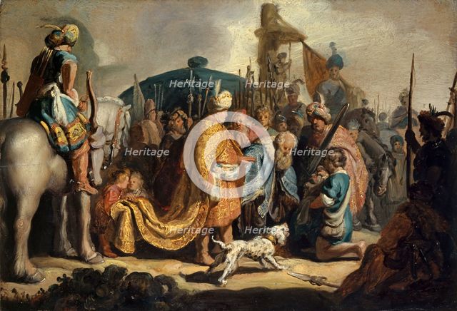David with the Head of Goliath before Saul, 1627. Creator: Rembrandt Harmensz van Rijn.