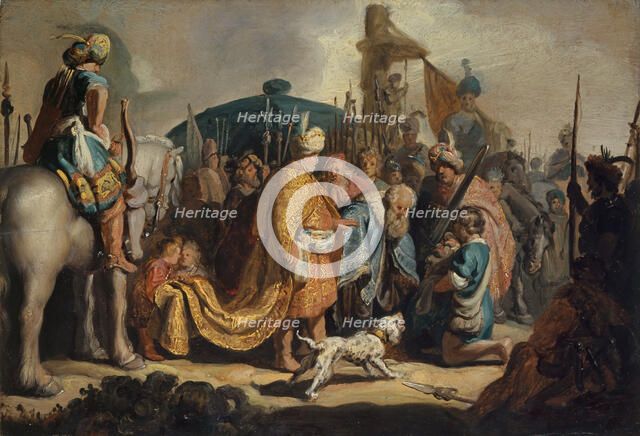 David with the Head of Goliath before Saul, 1627. Creator: Rembrandt van Rhijn (1606-1669).