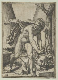 David with the head of Goliath, ca. 1515-16. Creator: Marcantonio Raimondi