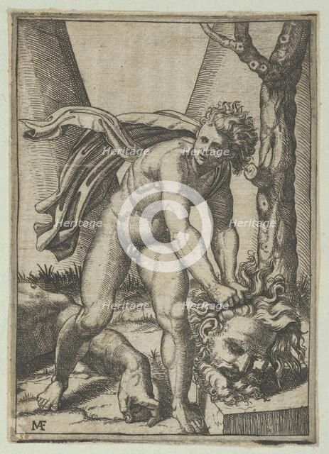 David with the head of Goliath, ca. 1515-16. Creator: Marcantonio Raimondi.