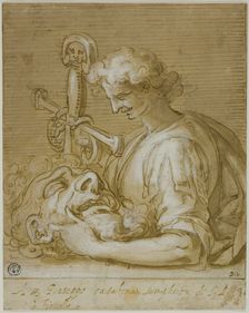 David with Goliath's Head and Sword, 1587. Creator: Giovanni Battista Paggi