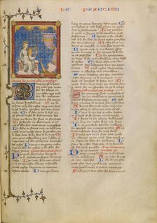 David with Musical Instruments, about 1360-1370. Creator: Master of Jean de Mandeville