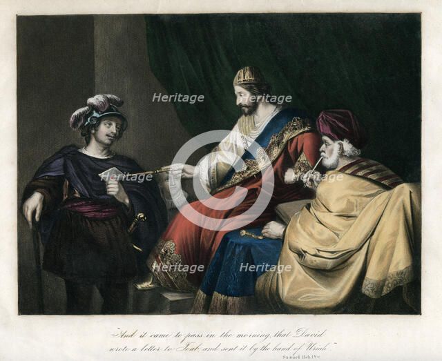 '...David wrote a letter to Joab, and sent it by the hand of Uriah', c1850. Artist: Unknown