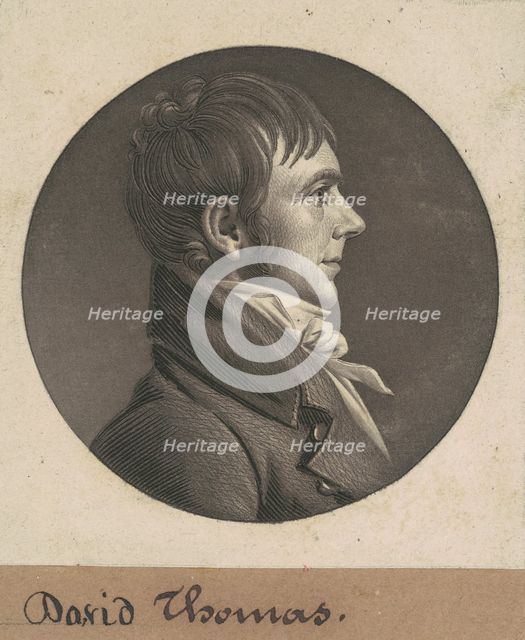 David Thomas, 1807. Creator: Charles Balthazar Julien Févret de Saint-Mémin.