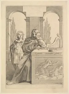 David: Title Page for Talon, L'Histoire sainte, III, 1645. Creator: Claude Mellan
