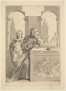 David: Title Page for Talon, L'Histoire sainte, III, 1645. Creator: Claude Mellan
