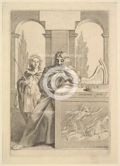 David: Title Page for Talon, L'Histoire sainte, III, 1645. Creator: Claude Mellan.