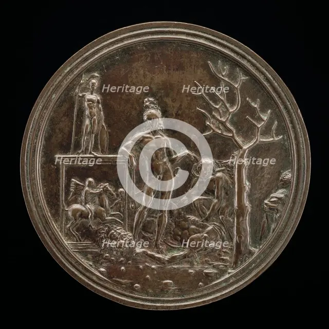 David Triumphant over Goliath, 1507 or before. Creator: Moderno.