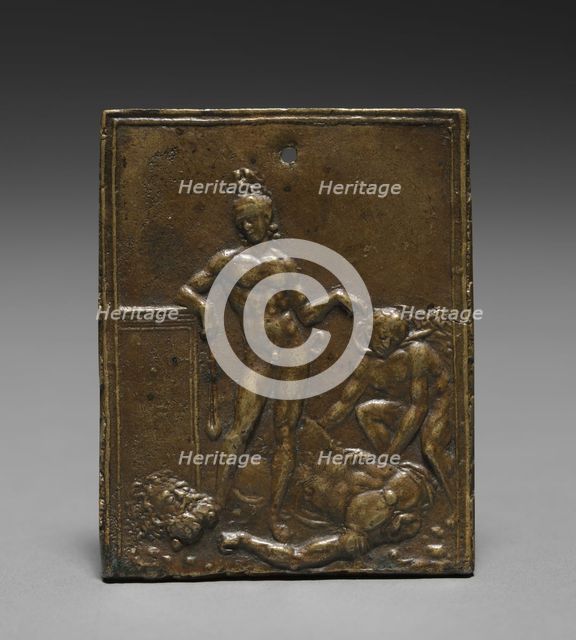David Triumphant over Goliath, late 1400s - early 1500s. Creator: Moderno (Italian, 1467-1528).