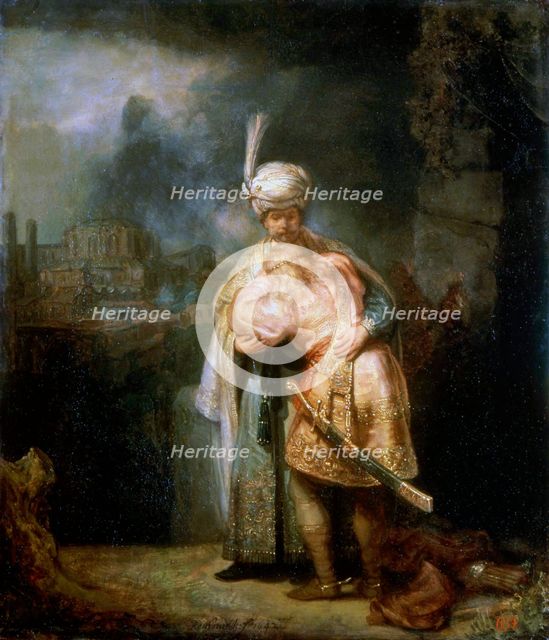 'David's Farewell to Jonathan', 1642.  Artist: Rembrandt Harmensz van Rijn    